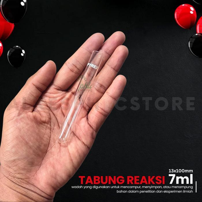 TABUNG REAKSI KACA 7ML UNTUK LABORATORIUM - STATIONERY