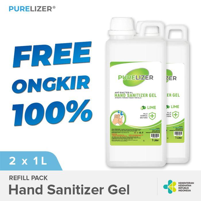h06a- Hand Sanitizer Gel 2 Liter Purelizer Refill Handsanitizer 1L X2 Pcs