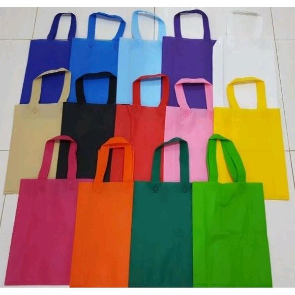 klpu- Tas Spunbond 38X45 Handle Tali 75 Gsm Goodie Bag Polos Tas Belanja Ukuran Besar (Isi