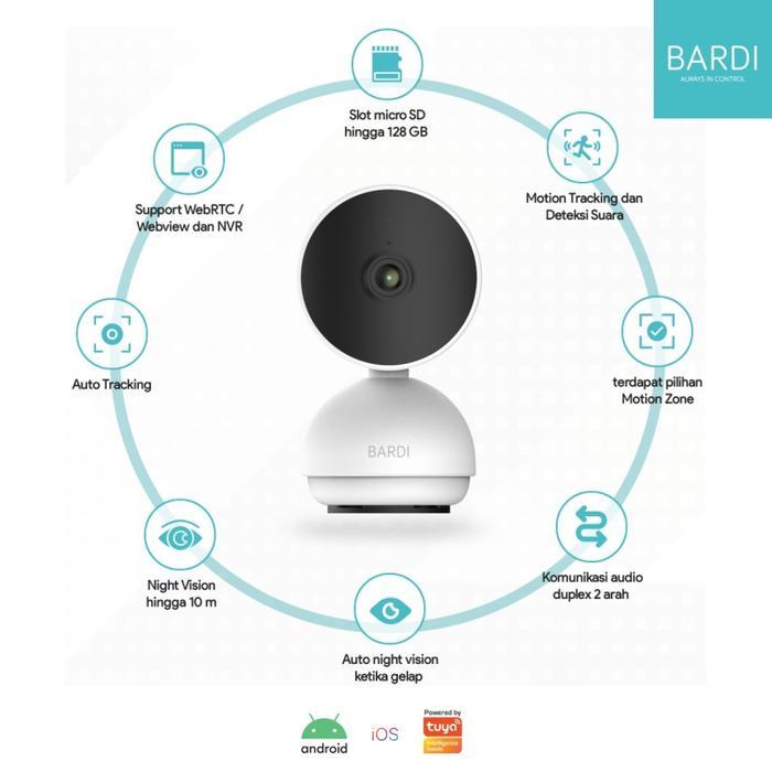 Bundle Ip Camera Bardi Indoor Ptz Cctv Indoor Smart- Bardi Ip Camera Indoor Ptz