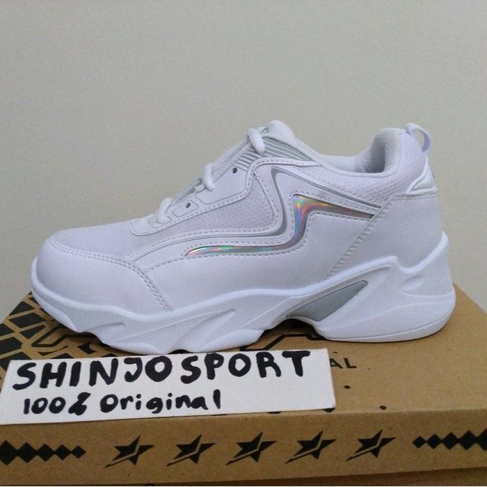 Sepatu Kets Sneakers Lari Wanita Pro Att Original Putih White Cewek