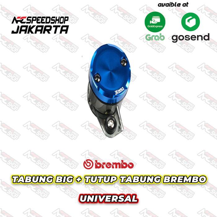 Tabung Minyak Rem Brembo Big + Tutup Tabung WR3 - Blue