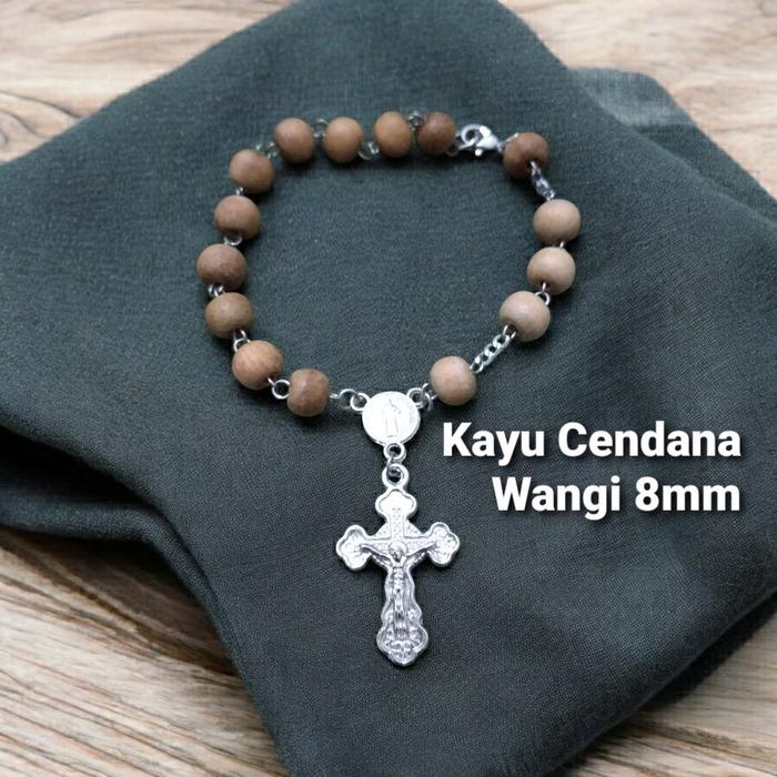 Promo Rosario Kayu Cendana Wangi Asli Kalung Gelang Rosario Limited Original