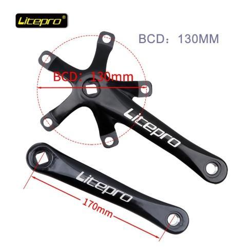 Crankset Bb Kotak Litepro Crank Arm Bcd130 Aluminum Alloy Plus Jamin Ori