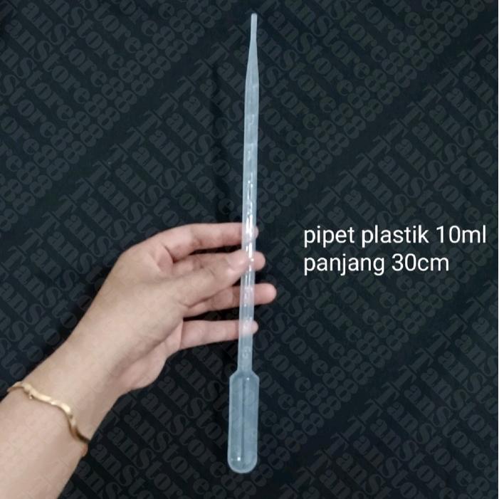 PIPET PLASTIK 10ML PANJANG 30CM SERBAGUNA / PIPET CUPANG / PIPET PLASTIK LAB LABORATORIUM