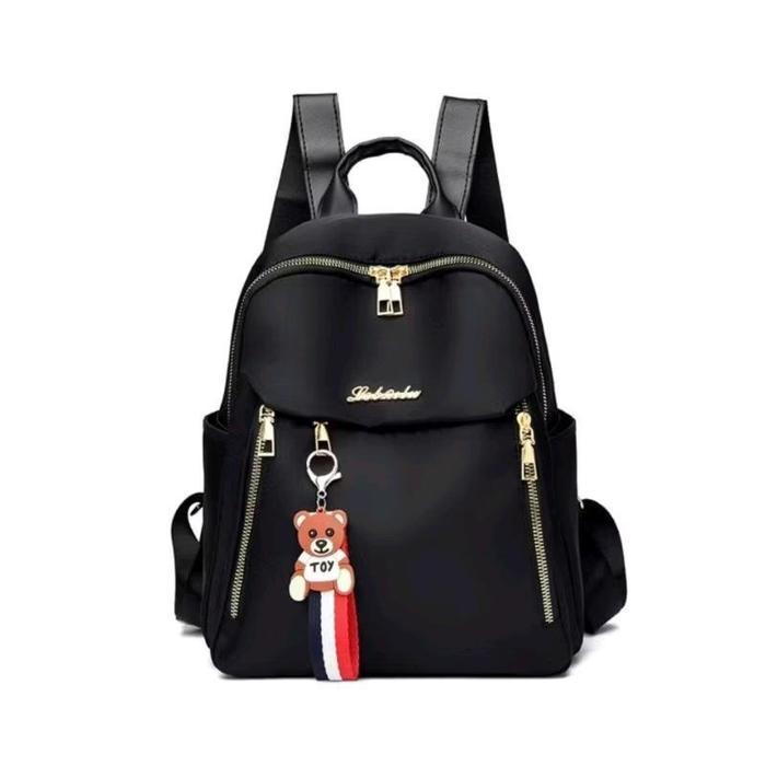 Tas Ransel Wanita Kekinian Sekolah dengan Resleting Belakang Dalam - Backpack