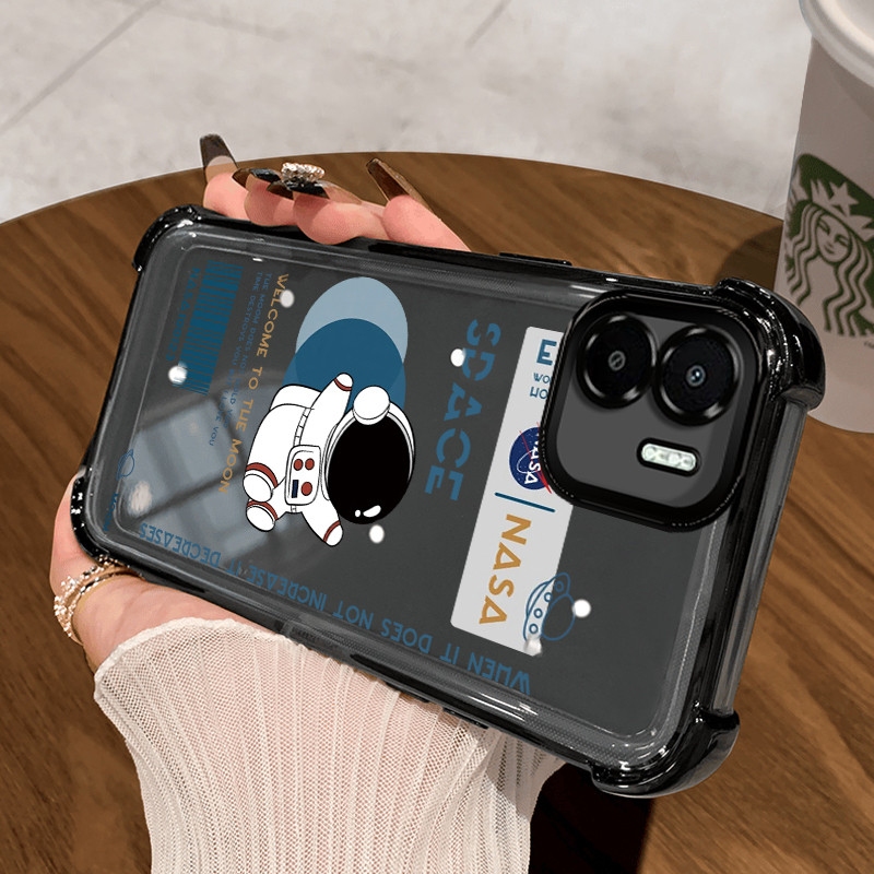 Casing Hp untuk Xiaomi Redmi A1 A2 Case Astronot NASA Kasing Bumper back Cover Cesing Airbag Kesing 