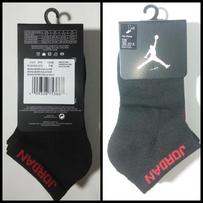 Promo Original Kaos Kaki Anak Jordan Unisex Size 32 Sampai 36 Original