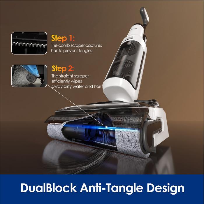 xeyt- Tineco Floor One Stretch S6 Pro Smart Wet Dry Cordless Stick Vacuum Cleaner And Floor