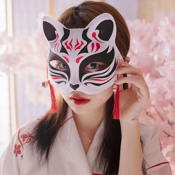 Topeng Kitsune/Topeng Anime/Topeng Fox Kitsune/Mask Cosplay Kitsune