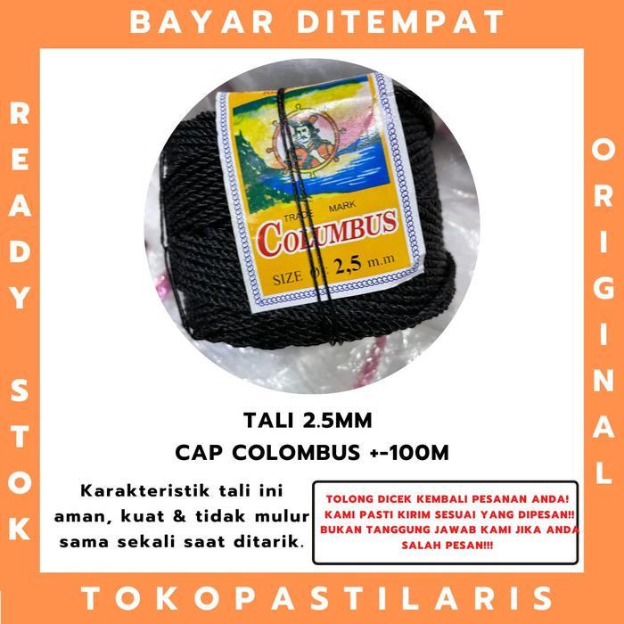 hha0ek- Tali Tambang 2.5Mm / Tali Tambang Kecil 2.5Mm Hitam Colombus Bagus