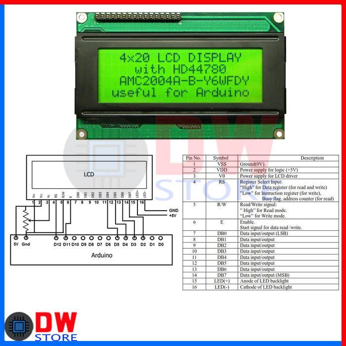 TRONIC- Lcd 2004 Lcd2004 4X20 20X4 20*4 20 X 4 20 * 4 2004 Display Lcd2004A
