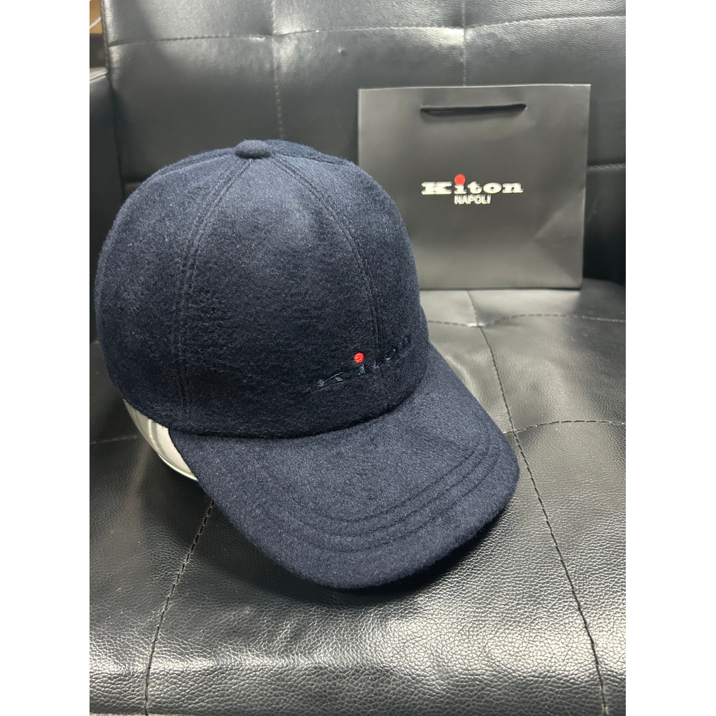 Kiton hat men's and women's same baseball cap autumn and winter warm thickened hat embroidered cap
