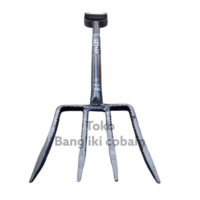 Garpu Injak Tanah Cangkul Garuk Gagang Besi