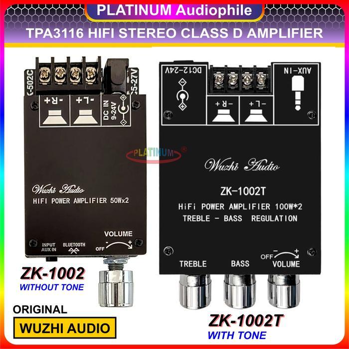 TPA3116 Amplifier Class D Bluetooth 5.0 Hifi Stereo Amplifier 2X 100W Original ZK-1002 1002T
