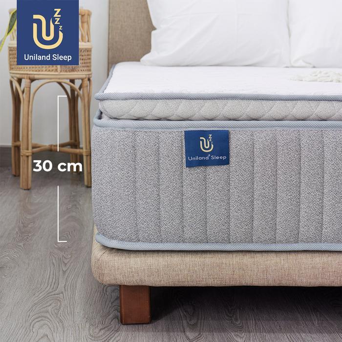 Kasur Pocket Spring Bed Latex Hr Single Pillowtop 30Cm Uniland Sleep