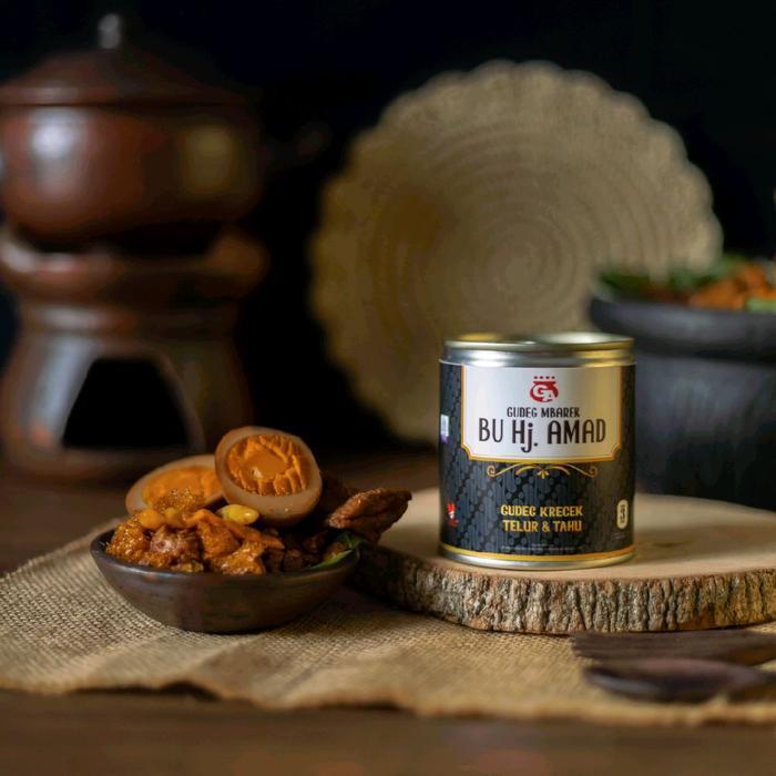 Gudeg Mbarek Bu Hj. Amad Telur Tahu Kaleng 300 gram Kaleng siap makan