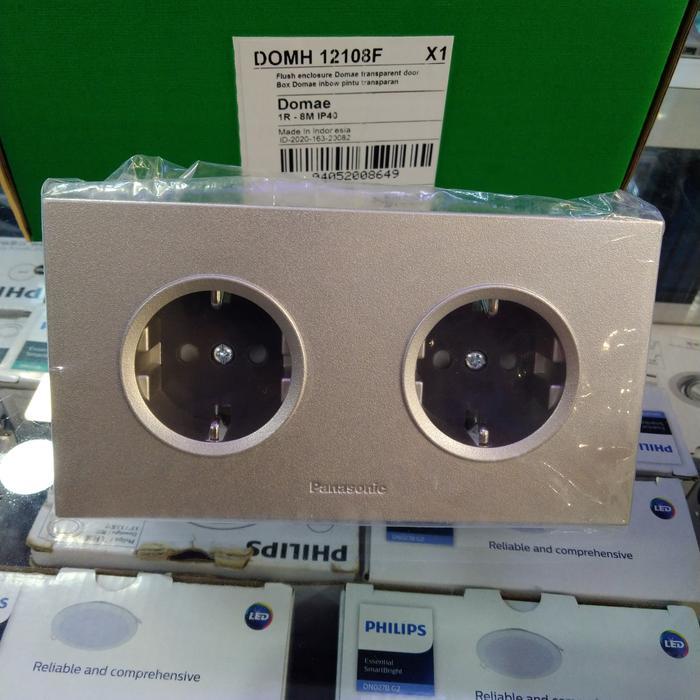 Panasonic Stop Kontak 2 Gang Silver