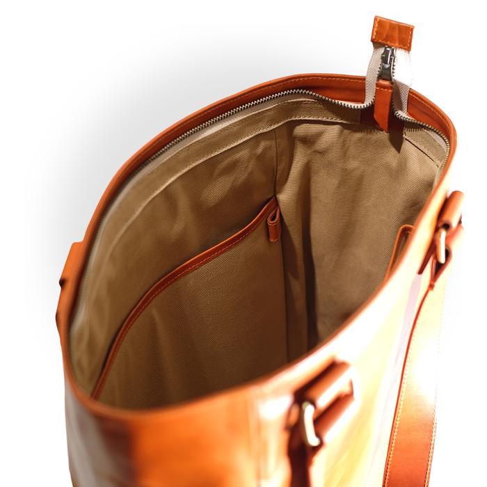 VOYEJ Grote II Tote Bag Leather Canvas Brown - Tas Kulit Unisex