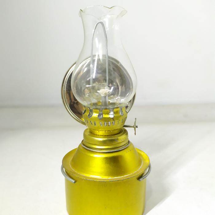 LAMPU TEPLOK KACA - LAMPU SUMBU MINYAK TANAH - LAMPU JAMAN OLD