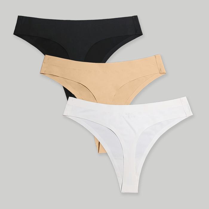 Miniletics Subtle Seamless Thong Celana Dalam Seamless Wanita - Bundle 3 Pcs