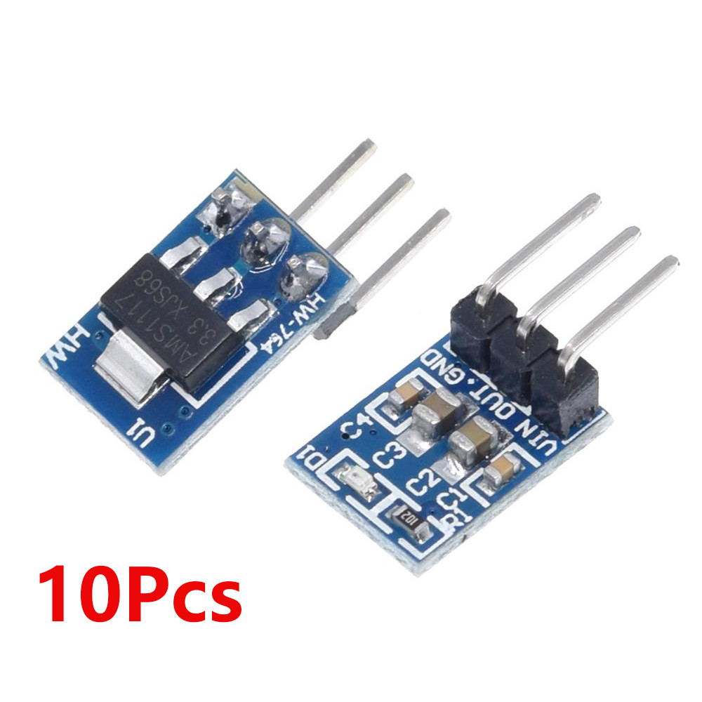 10Pcs/5Pcs 3 Pins Ams1117 Dc4.5V-7V To 3.3V Dc6V-12V To 5V Voltage Regulator Down Dc-Dc Step Down