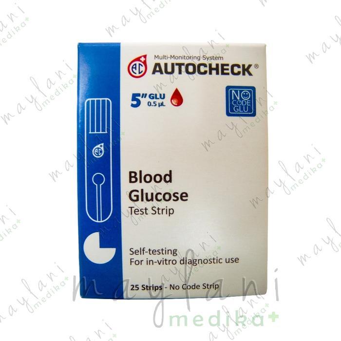 AUTOCHECK TEST STRIP GLUCOSE AUTO CHECK TES STRIPS GULA DARAH STIK REFIL