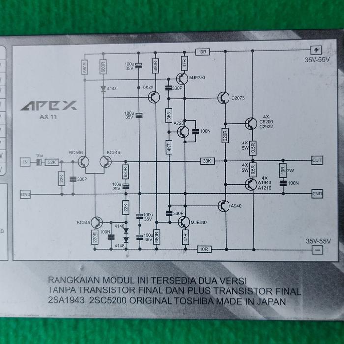[stephanietiicoopermii] Kit Pcb Platinum Apex Ax11 Mk3 Stereo Power Amplifier 500W Sound Blazer Open