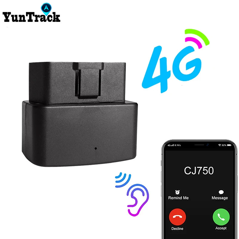 Mini OBD Voice Monitor GPS Tracker Car ACC Status Shock Move Alarm SMS Call Tracking Tracking Device