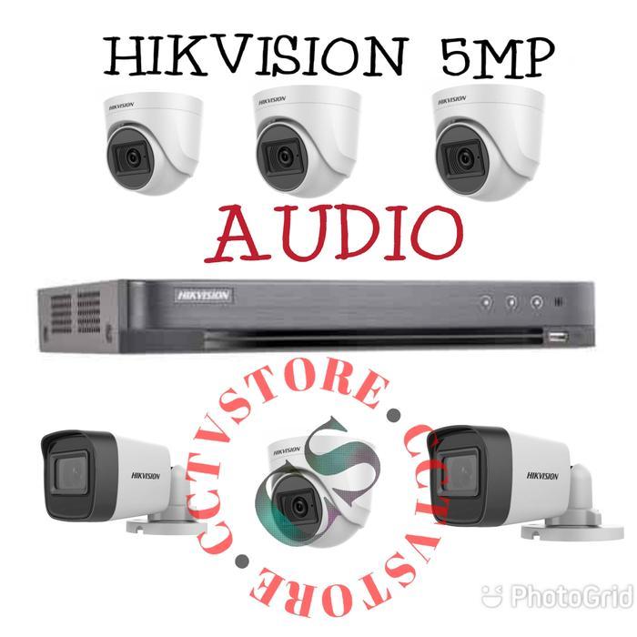 Paket Cctv 8 Ch 6 Kamera 5Mp Audio Hikvision Paket Audio Hikvision 8Ch