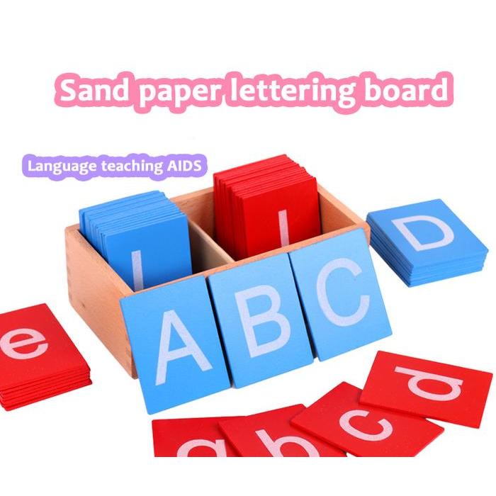 Sandpaper Letters Spl Mainan Aparatus Montessori Belajar Huruf Membaca