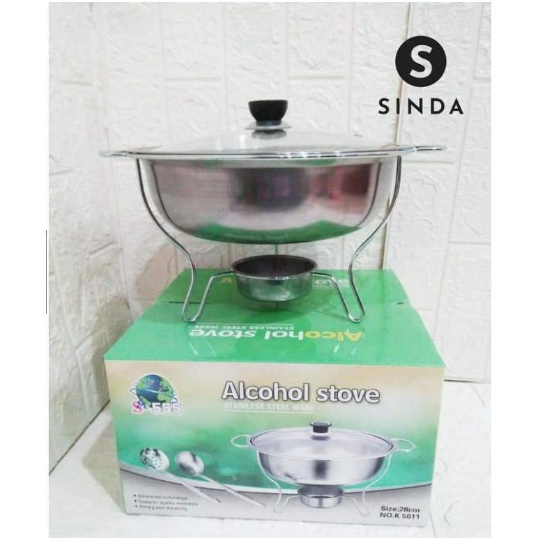 Food Warmer Round Asta 28 Cm - Tempat Prasmanan Bulat Stainless
