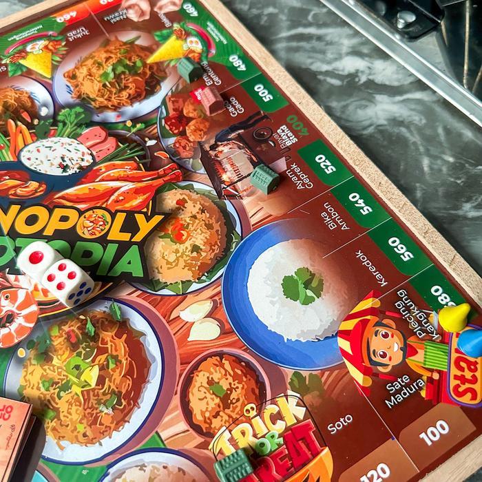 (BISA COD) MONOPOLI INDONESIA FOODTOPIA BY ELCO (PERMAINAN MONOPOLI BAHASA INDONESIA) KARTU KOTAK