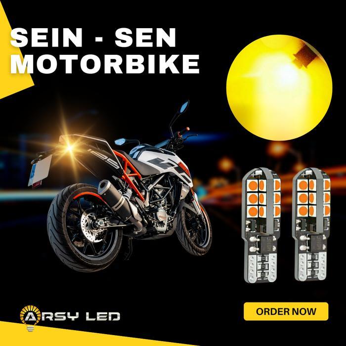 ARSY LED Lampu T10 Sein Beat Vario Scoopy Genio Revo Supra X Emperor Mesin Motor