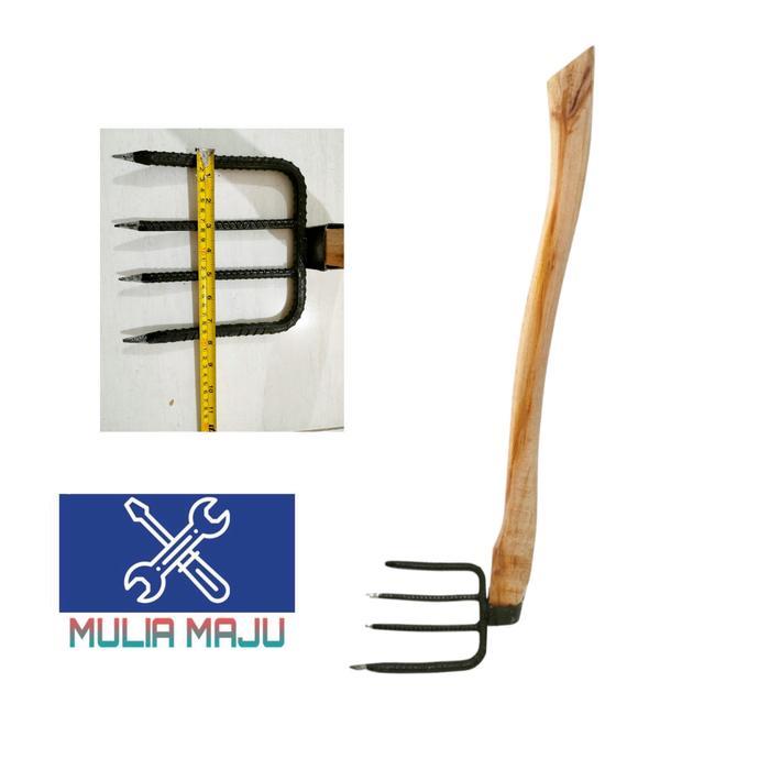 Cangkrang+gagang kayu besar /cangkrang garukan sampah terpasang (1set)