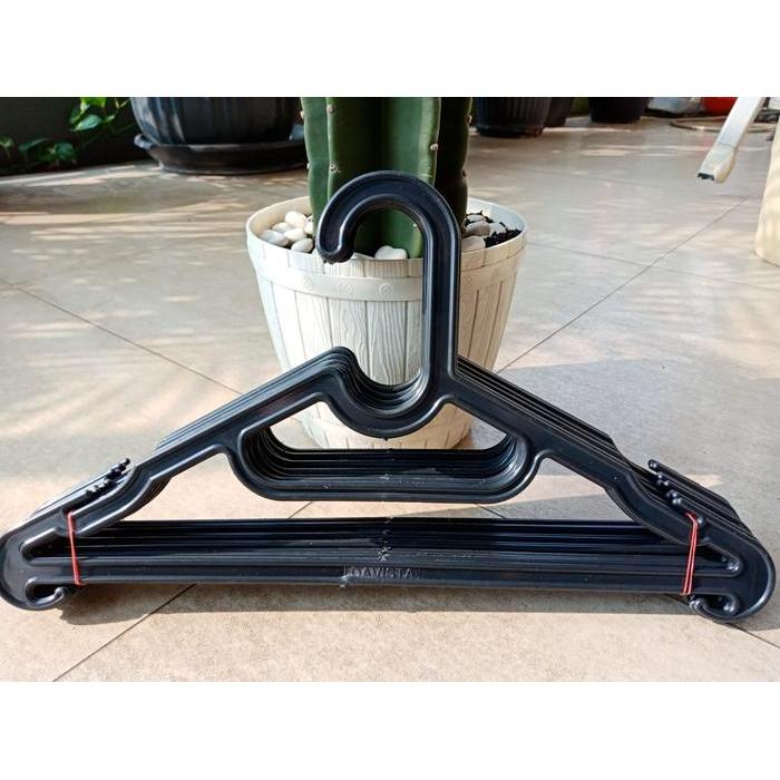 NEWs Hanger Plastik Hitam Laundry Lusinan, Hanger laundry