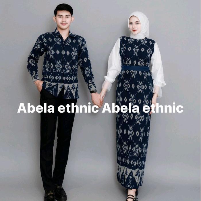 BAJU TENUN TAMARA NAVY COUPLE TENUN - BAJU TENUN NAVY - COUPLE TENUN