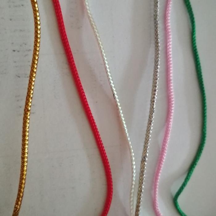 BENANG TALI MERAH EMAS PRAKARYA GELANG LAMPION