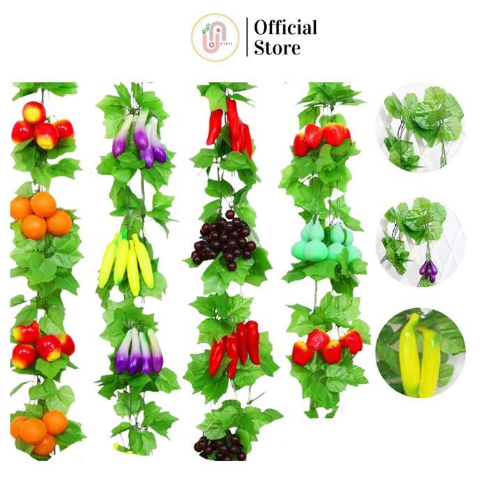 Tanaman Hias Buah Rambat Plastik Ornamen Artificial Dekorasi Dinding