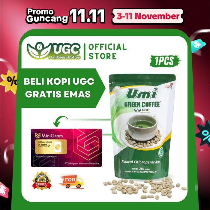 Umi Green Coffee UGC Kopi Hijau Original 250gr BPOM 100% Aman
