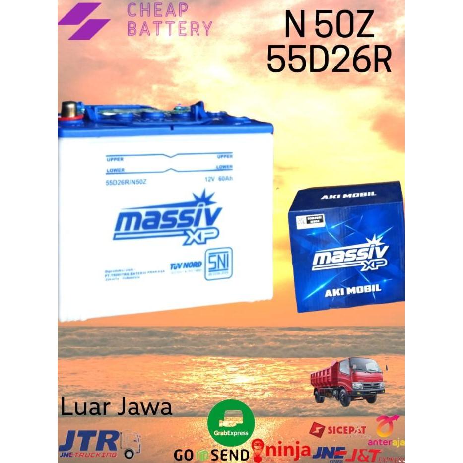 Aki Mobil Massiv Xp N50Z New Dyna Elf Colt Diesel Bison Terrano Fuso