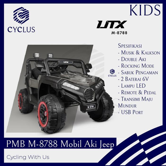 Mobil Aki Jeep PMB M-8788 M8788 UTX Mainan Anak Remote Control 8788