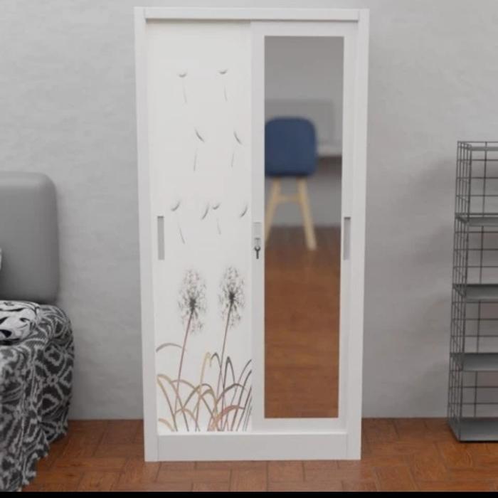 LEMARI SLIDING BESI LEMARI PAKAIAN 2 PINTU LEMARI PAKAIAN BESI SLIDING