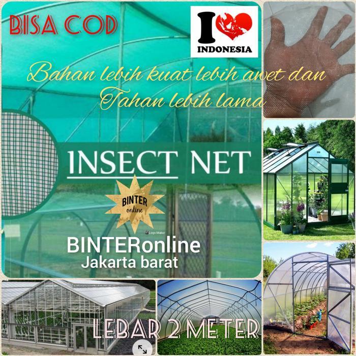NEWs kasa hijau putih insect net lebar 2 meter