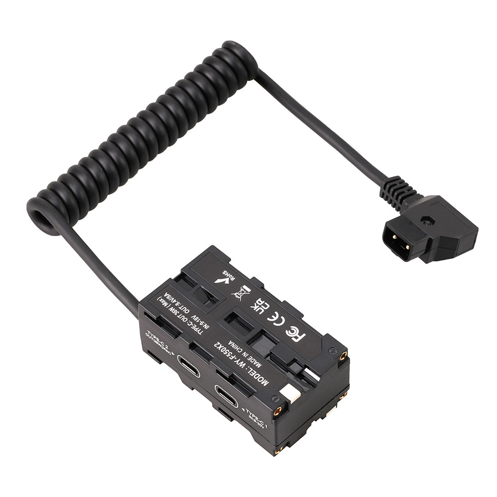 Fotga Dummy Battery D-Tap To Np-F550/750/970 Double-Sided Dummy Battery For Monitor Wireless Image