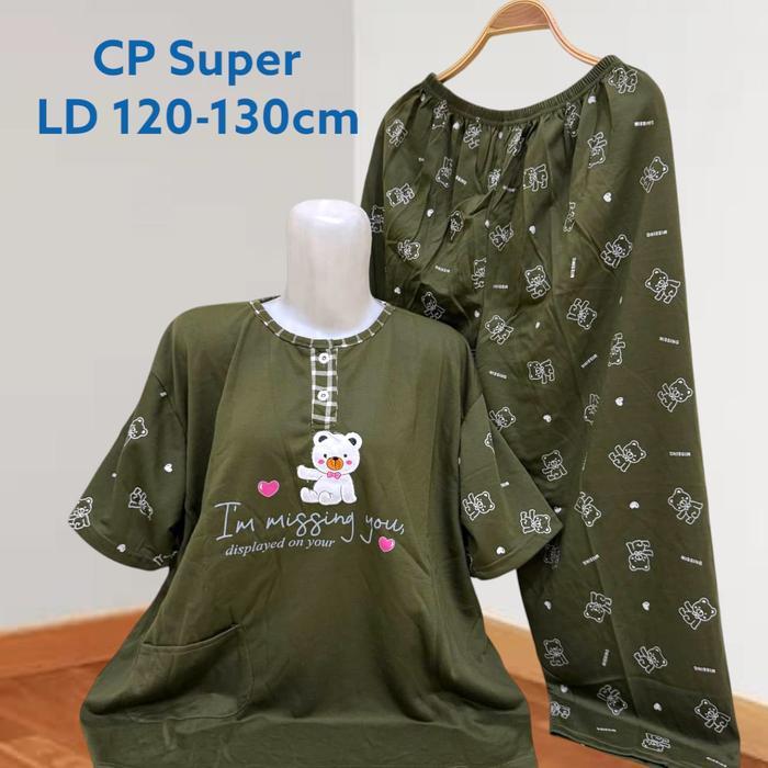 sbcx- Baju Tidur Cp Super Jumbo Babydoll Wanita Cp Oversize Bahan Kaos Ld 130Cm Gambar