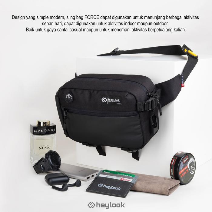 1j3j5- Tas Selempang Pria Force Sling Bag Waterproof Waistbag Terbaru Heylook