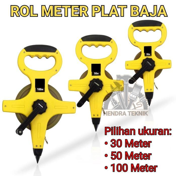 HD METERAN PLAT BAJA 30M 50M 100M STEEL ROL METER TANCAP HD METERAN BESI ROL GULUNG TUSUK METERAN