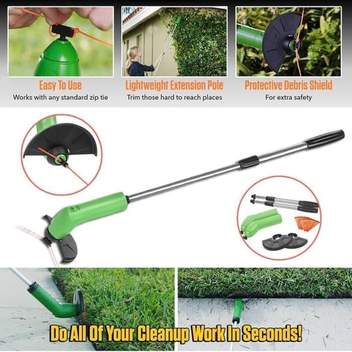 FARM- Pemangkas Rumput Portabel Zip Ties Ziptrim Cordless Trimmer Mesin Potongan Rumput