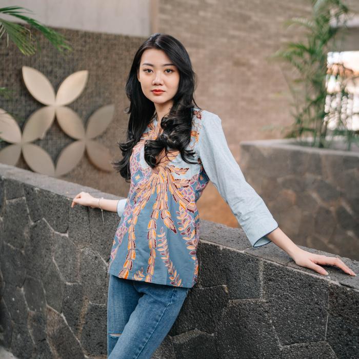 (COD) MY AKSA BATIK WANITA BLOUSE HONEY HENRY